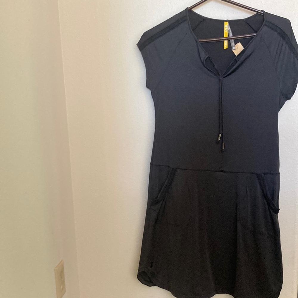 Lole summer dress with pickets.  Polyester. Size Small.  Dark Grey.